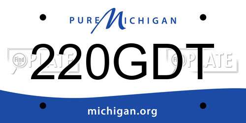 220GDT Michigan License Plate