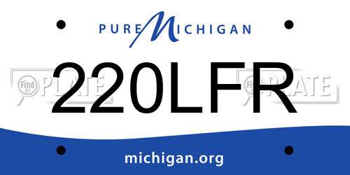 220LFR Michigan License Plate
