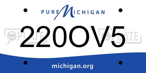 220OV5 Michigan License Plate