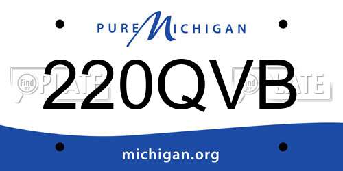 220QVB Michigan License Plate