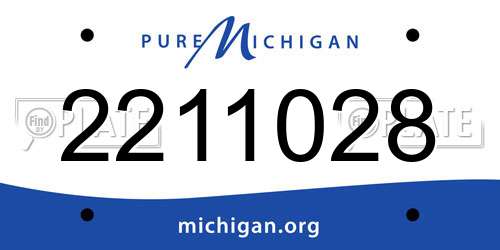 2211028 Michigan License Plate