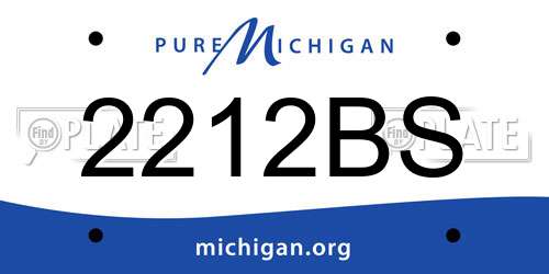 2212BS Michigan License Plate