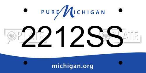 2212SS Michigan License Plate