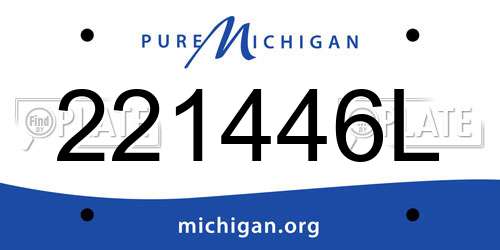221446L Michigan License Plate