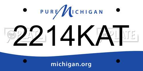 2214KAT Michigan License Plate