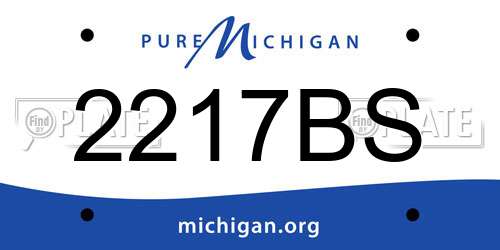 2217BS Michigan License Plate