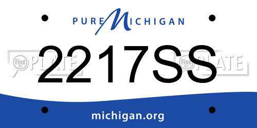 2217SS Michigan License Plate