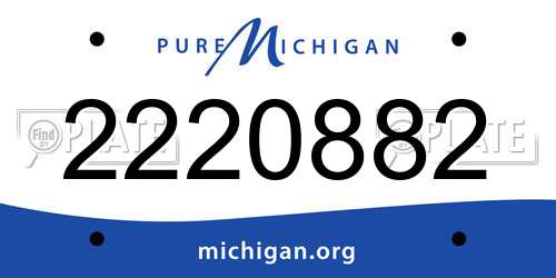 2220882 Michigan License Plate