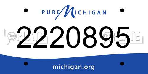 2220895 Michigan License Plate