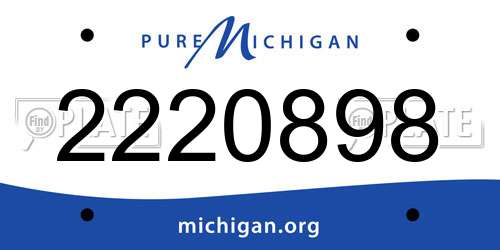 2220898 Michigan License Plate