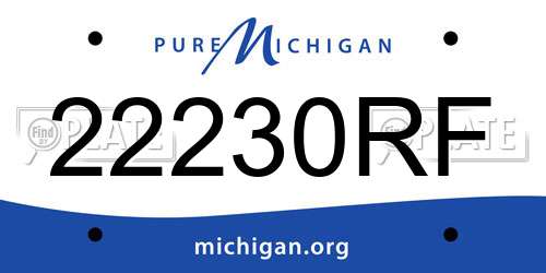 22230RF Michigan License Plate