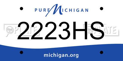 2223HS Michigan License Plate