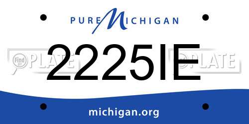 2225IE Michigan License Plate