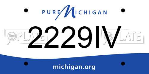 2229IV Michigan License Plate