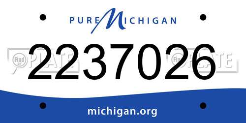 2237026 Michigan License Plate