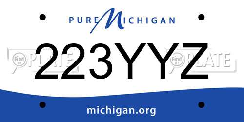 223YYZ Michigan License Plate