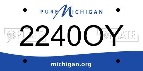 2240OY Michigan License Plate