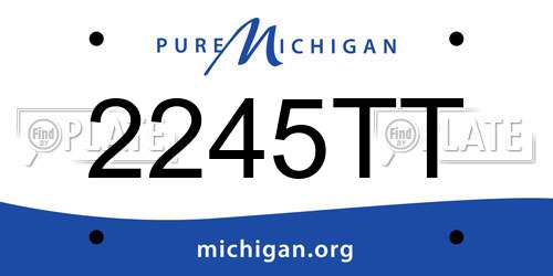 2245TT Michigan License Plate