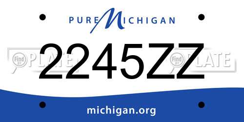 2245ZZ Michigan License Plate