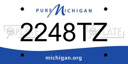 2248TZ Michigan License Plate