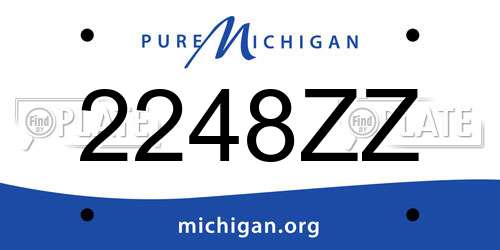 2248ZZ Michigan License Plate