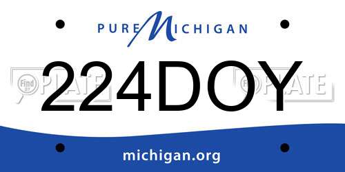 224DOY Michigan License Plate