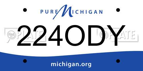 224ODY Michigan License Plate