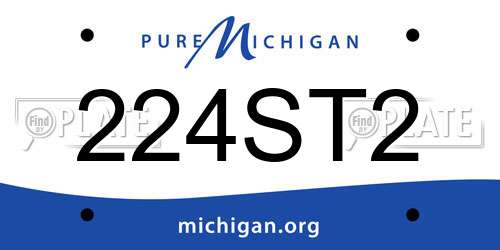 224ST2 Michigan License Plate