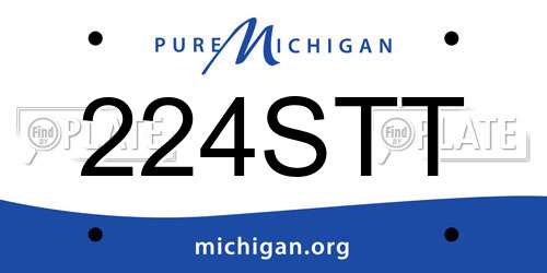 224STT Michigan License Plate