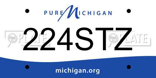 224STZ Michigan License Plate
