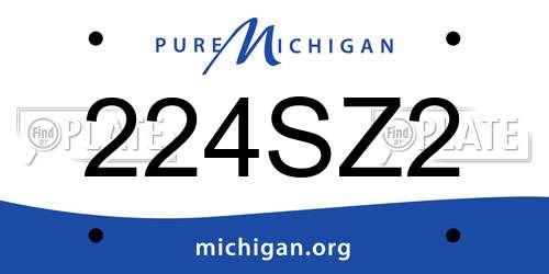224SZ2 Michigan License Plate
