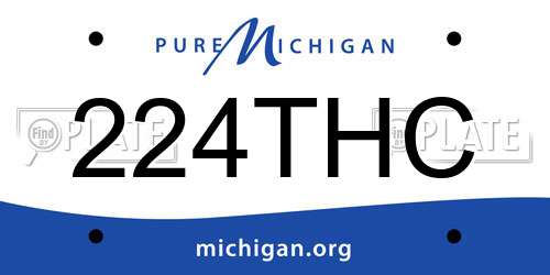 224THC Michigan License Plate