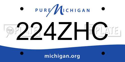 224ZHC Michigan License Plate