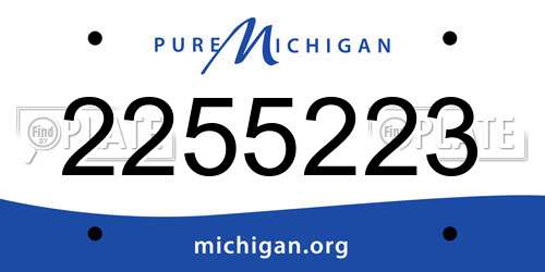 2255223 Michigan License Plate