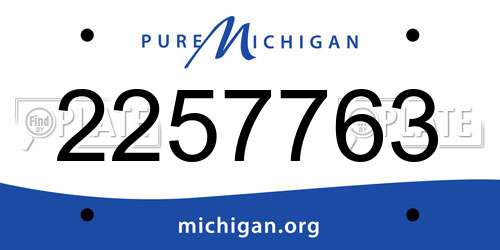 2257763 Michigan License Plate