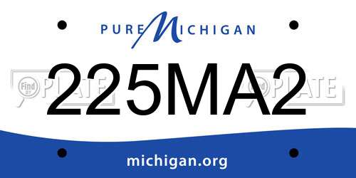 225MA2 Michigan License Plate
