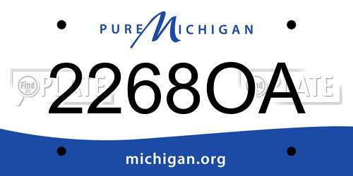 2268OA Michigan License Plate