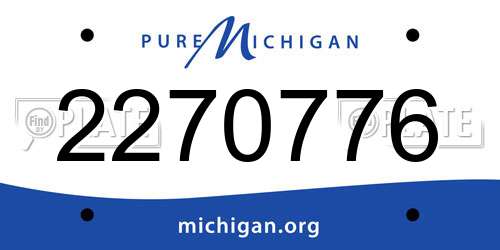 2270776 Michigan License Plate