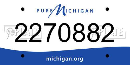 2270882 Michigan License Plate