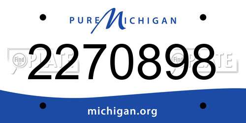 2270898 Michigan License Plate