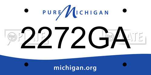 2272GA Michigan License Plate