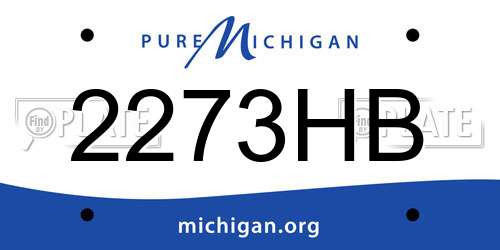 2273HB Michigan License Plate