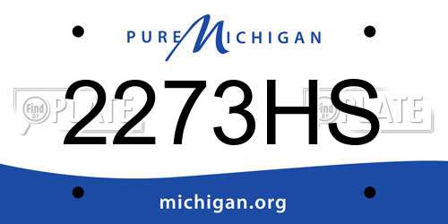 2273HS Michigan License Plate