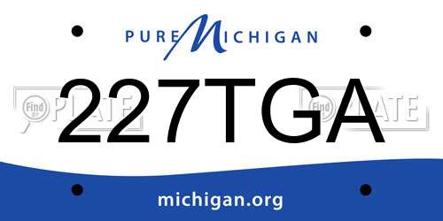 227TGA Michigan License Plate
