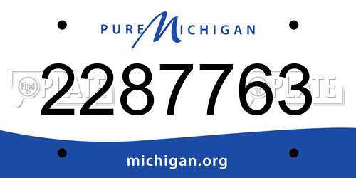 2287763 Michigan License Plate