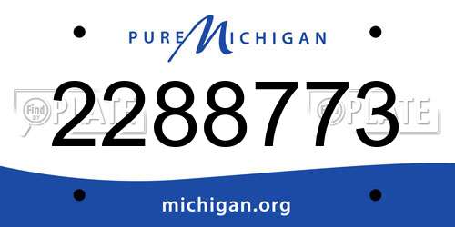 2288773 Michigan License Plate