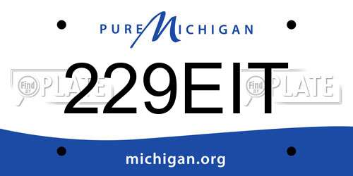 229EIT Michigan License Plate