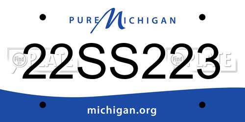 22SS223 Michigan License Plate