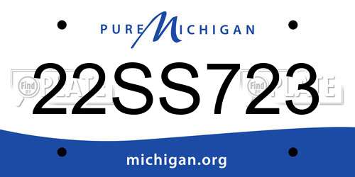 22SS723 Michigan License Plate