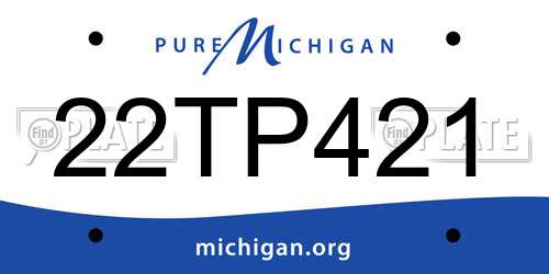 22TP421 Michigan License Plate